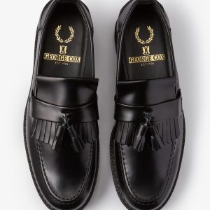 Fred Perry X George Cox Tassel Loafer B9278 Black - Imagen 5