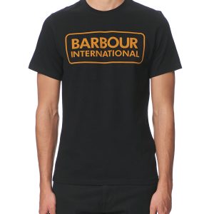 Barbour International Essential Large Logo T-Shirt Black - Imagen 2