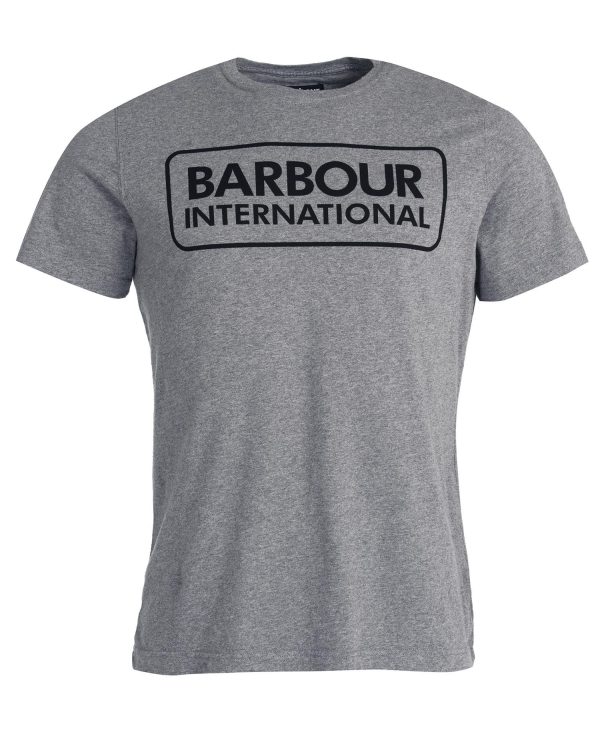 Barbour International Essential Large Logo T-Shirt Anthracite