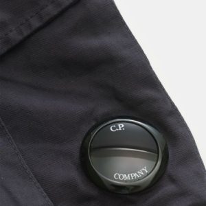 C.P. Company Cotton Linen Cargo Short Navy - Imagen 3