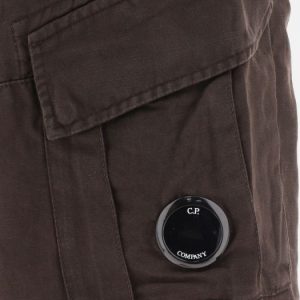 C.P. Company Cotton Linen Cargo Short Black - Imagen 3
