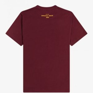 Fred Perry Printed T-Shirt Aubergine - Imagen 2