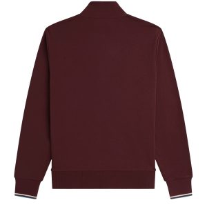 Fred Perry Half Zip Sweatshirt Oxblood / Ecru / Court Blue - Imagen 2