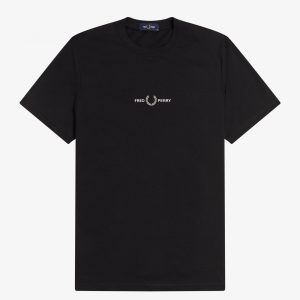 Fred Perry Embroidered Logo T-Shirt Black