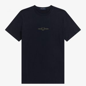 Fred Perry Embroidered Logo T-Shirt Navy