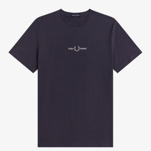 Fred Perry Embroidered Logo T-Shirt Dark Graphite