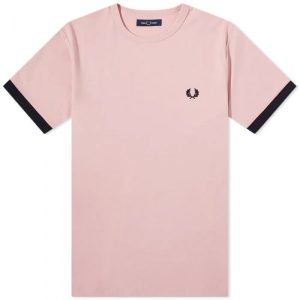 Fred Perry Ringer T-Shirt Chalky Pink