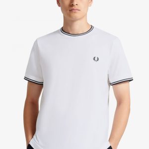 Fred Perry Twin Tipped T-Shirt White - Imagen 4