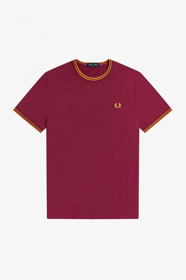 Fred Perry Twin Tipped T-Shirt Tawny Port