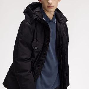 Fred Perry Patch Pocket Puffer Jacket Black - Imagen 7