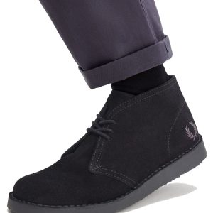 Fred Perry Hawley Suede B9352 Black - Imagen 6