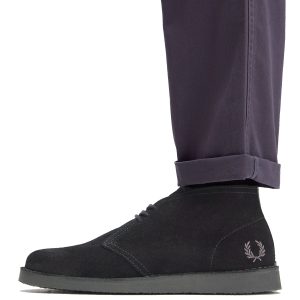 Fred Perry Hawley Suede B9352 Black - Imagen 7