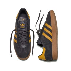 Adidas Gazelle Manchester United JR1410 Utility Black / Preloved Yellow / Gum - Imagen 6