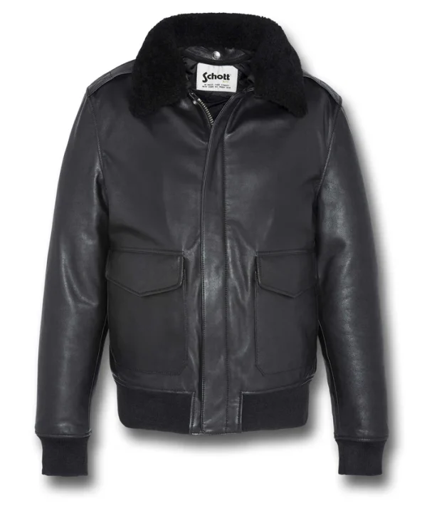 Schott A2 Leather Flight Jacket LC2412 Black