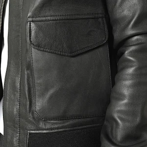Schott A2 Leather Flight Jacket LC2412 Black - Imagen 3