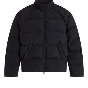 Fred Perry Raglan Sleeve Padded Jacket Black