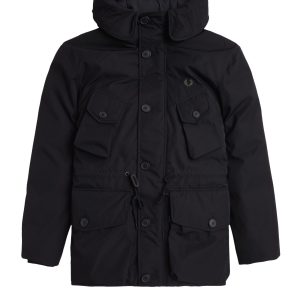 Fred Perry Patch Pocket Puffer Jacket Black