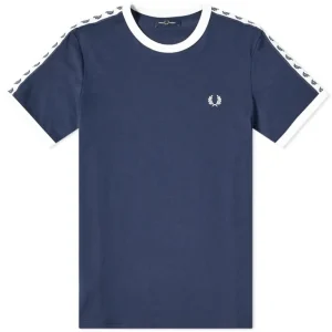 Fred Perry Taped Ringer T-Shirt M4620 Carbon Blue