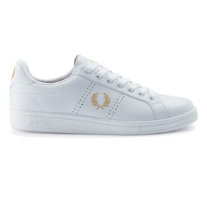 Fred Perry B721 Leather B6312 White / Gold