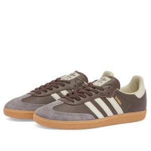 Adidas Samba Woman OG ID1481 Brown / Putty Grey / Gold Metallic
