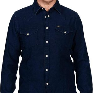 Lee 101 Western Shirt Bright Navy