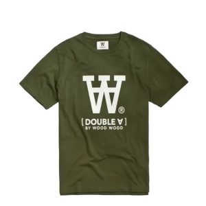 Wood Wood Double AA Ace T-Shirt Army Green