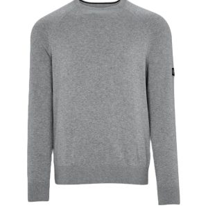 Barbour International Cotton Crew Neck Sweater Anthracite