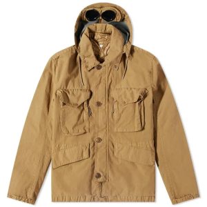 C.P. Company 50 FILI RUBBER Goggle Jacket Cumin Brown