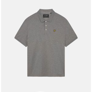 Lyle & Scott Men's Plain Polo Shirt - Mid Grey Marl