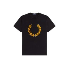 Fred Perry Velvet Laurel T-Shirt Black