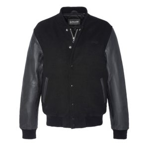 Schott NYC Varsity jacket Cowhide leather Black