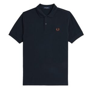 Fred Perry Slim Fit Plain Polo Navy / Nut Flake
