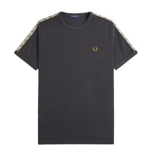 Fred Perry Taped Ringer T-Shirt Anchor Grey / Black
