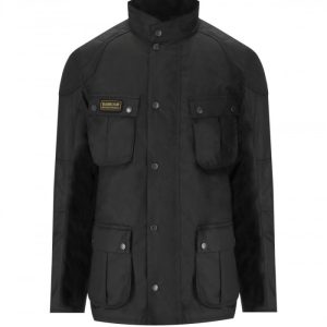 Barbour International Winter Lockseam Wax Jacket Black