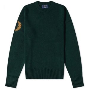 Fred Perry Reissues Laurel Wreath Crew Sweat Tartan Green