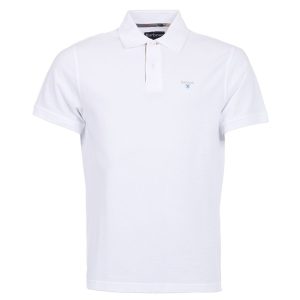 Barbour Tartan Pique Polo Shirt White Dress