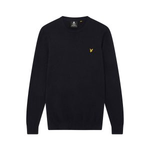 Lyle & Scott Cotton Merino Crew Neck Jumper - Dark Navy