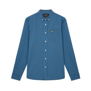 Lyle & Scott LS Slim Fit Gingham Shirt Yale Blue Navy