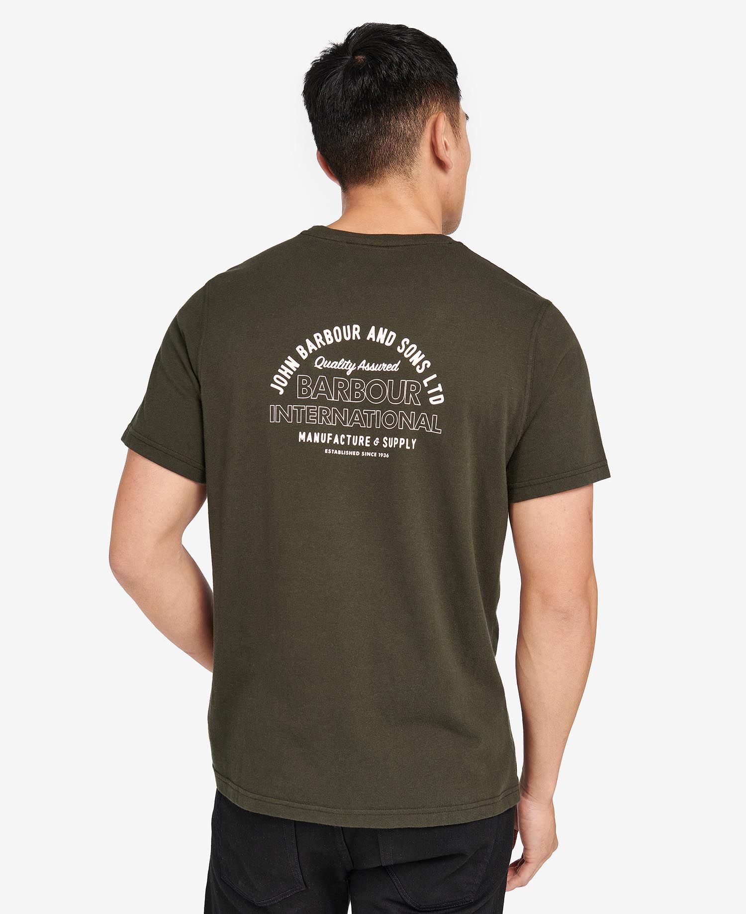 Barbour International Arch T-Shirt Forest Green - Imagen 4