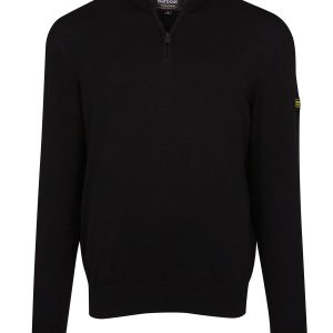 Barbour International Cotton Half Zip Black