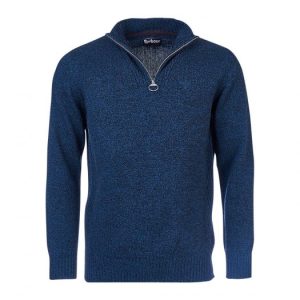 Barbour Essential Lambswool Half Zip Navy Mix