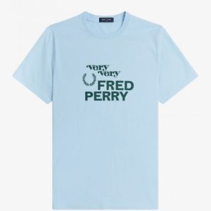 Fred Perry Printed T-Shirt Glacier