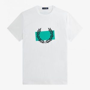 Fred Perry Stamped With Laurel Wreath White