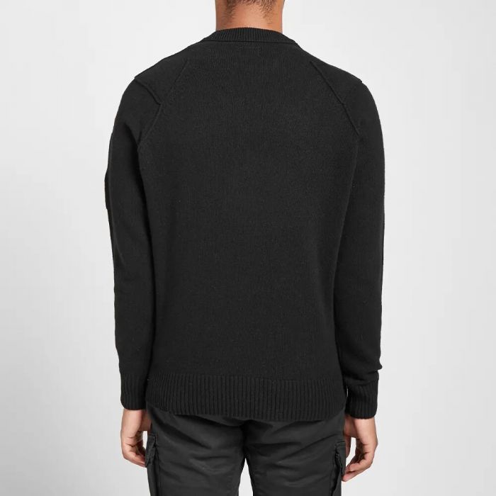 C.P. Company Knitwear Crew Neck Lambswool Black - Imagen 3