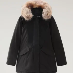 Woolrich Woman Luxury Arctic Parka with Detachable Fur Black