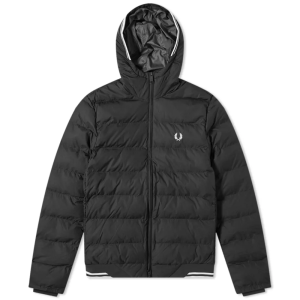 Fred Perry Hooded Insulated Jacket Black