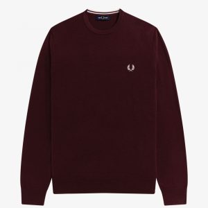 Fred Perry Classic Crew Neck Jumper Oxblood
