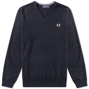 Fred Perry Classic V Neck Jumper Black