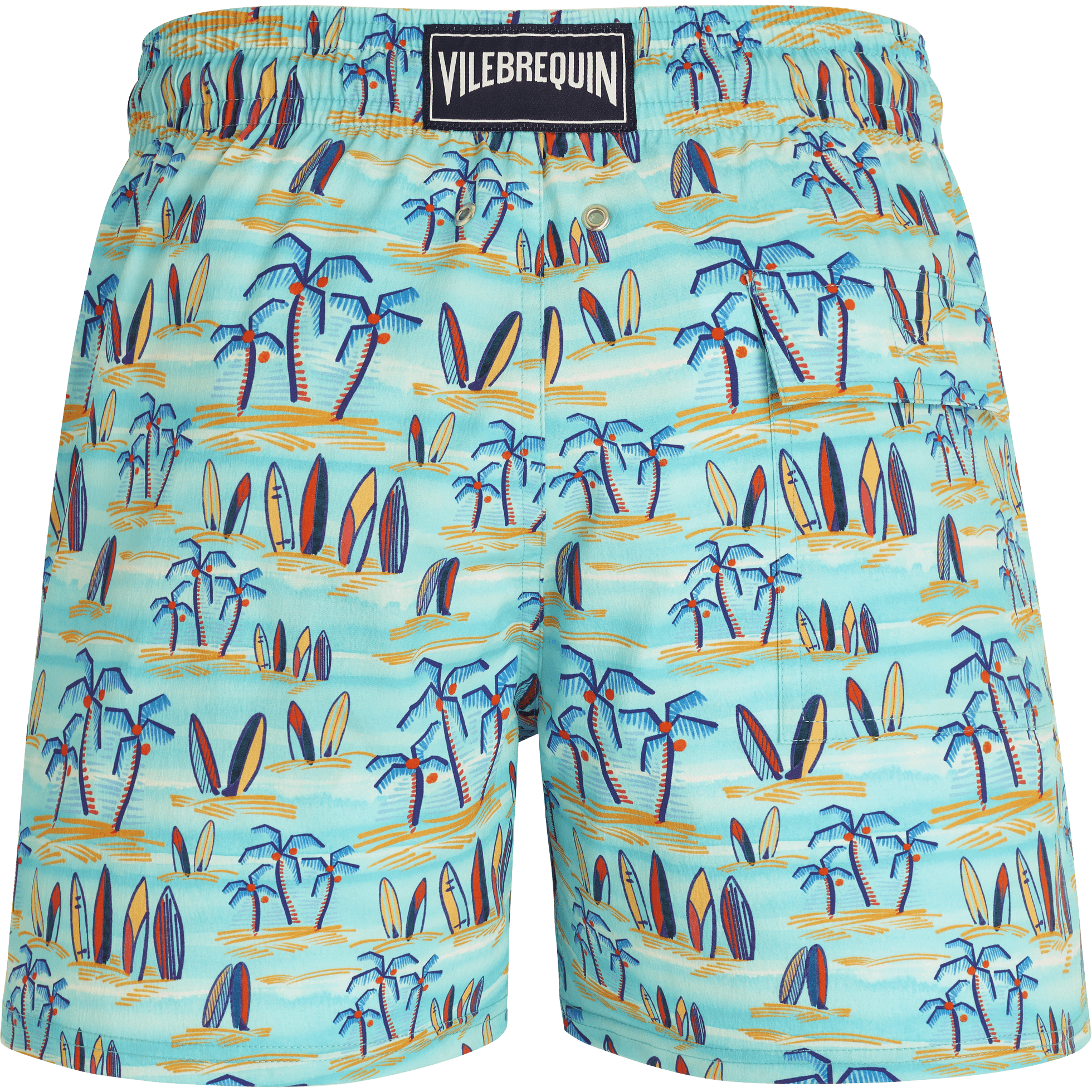 Vilebrequin Moorise Stretch Swimwear Palms & Surfs - Vilebrequin x The Beach Boys Lazulii Blue - Imagen 2