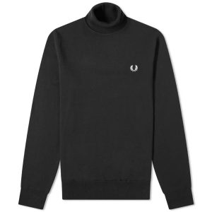Fred Perry Roll Neck Jumper Black